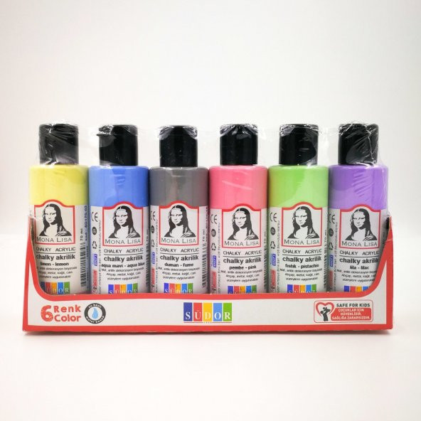 Südor Mona Lisa Akrilik Boya Pastel 70Ml Chalky 6lı Sd1006C