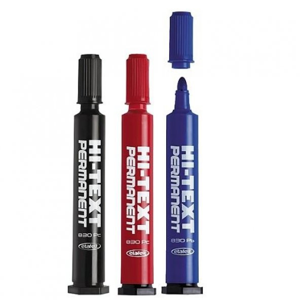 HI-TEXT 830PB PERMANENT MARKER KOLİ KALEMİ YUVARLAK UÇ 12 ADET