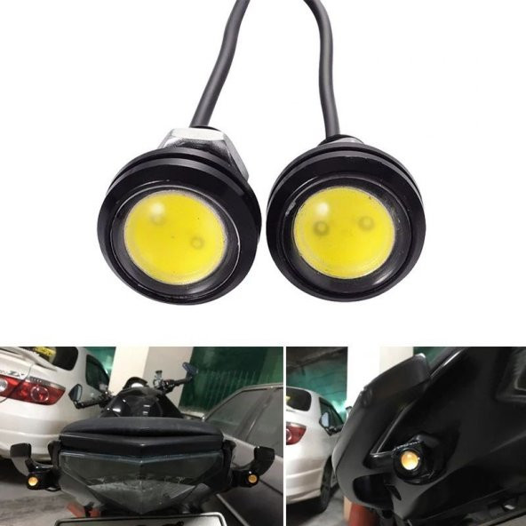 2 Adet Ayna Altı Led Kartal Göz Led Sis Ledi Plaka Aydınlatma Motor Aydınlatma Far Aydınlatma - 2