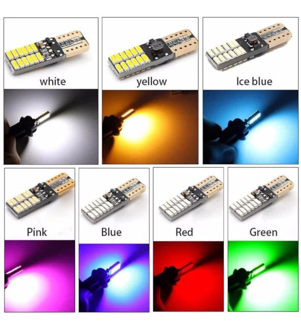 2 Adet BEYAZ Renk T10 Dipsiz Led Ampul 24 LEDLİ Park Ampulü Gündüz Farı Yüksek Işık Güçlü - 2