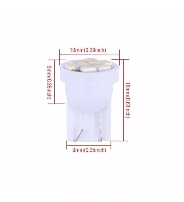 2 ADET BEYAZ RENK - MiNi DİPSİZ LED PARK AMPULÜ T10 - HER ARACA UYAR - 2