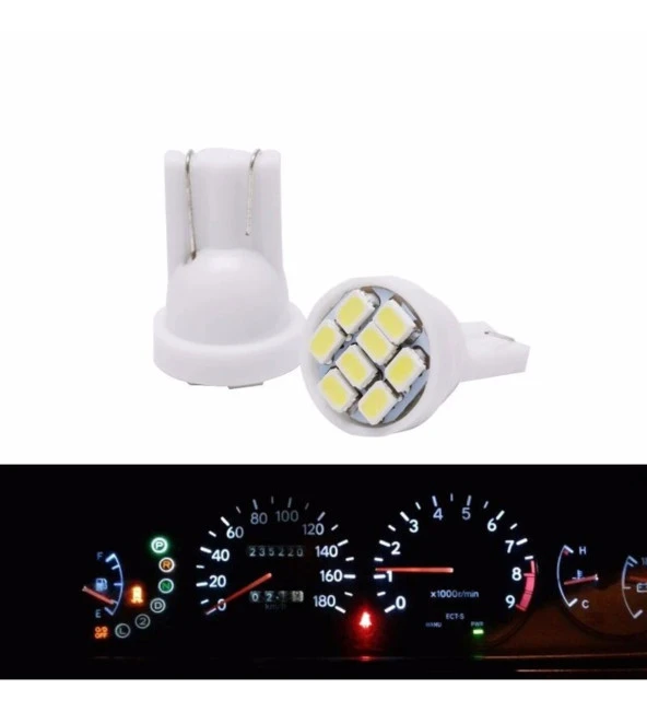 2 ADET BEYAZ RENK - MiNi DİPSİZ LED PARK AMPULÜ T10 - HER ARACA UYAR - 3