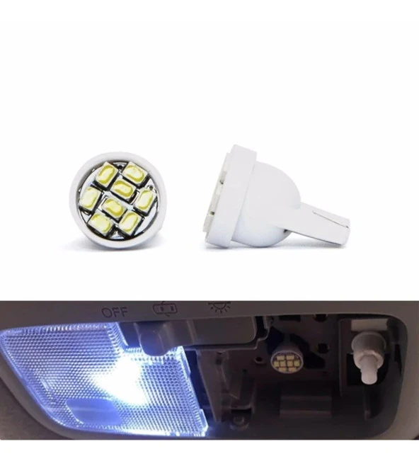 2 ADET BEYAZ RENK - MiNi DİPSİZ LED PARK AMPULÜ T10 - HER ARACA UYAR - 4