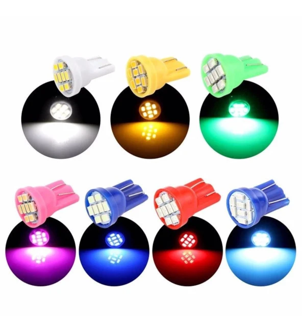 2 ADET MAVİ RENK - MiNi DİPSİZ LED PARK AMPULÜ T10 - HER ARACA UYAR