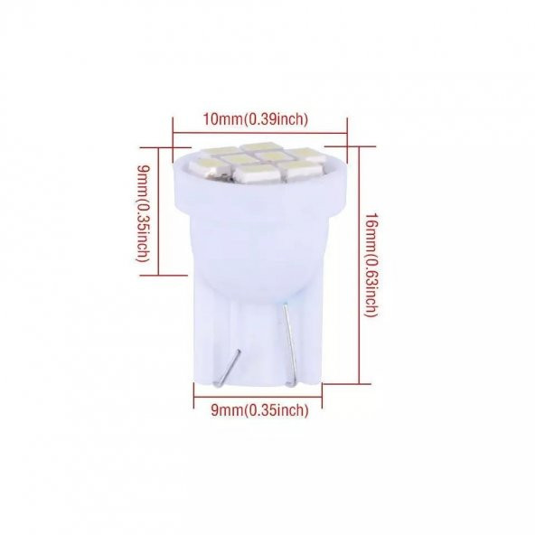 2 Adet SARI Renk T10 Park Ampulü Dipsiz Ampul Led Ampul Her Araca Uyar Bagaj Plaka iç aydınlatma - 7