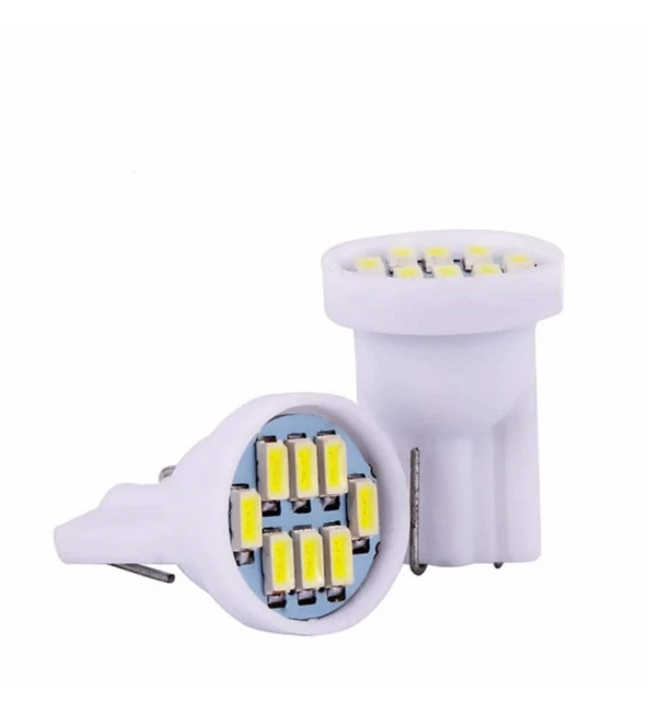 5 Adet Mavi Renk T10 Park Ampulü Dipsiz Ampul Led Ampul Her Araca Uyar Bagaj Plaka iç aydınlatma
