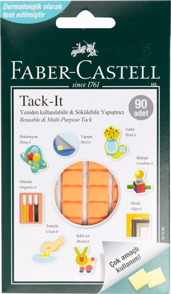 Faber Castell Tack-it Hamur Yapıştırıcı Karışık Renk 50 Gr 90 Ad. - Resim 4