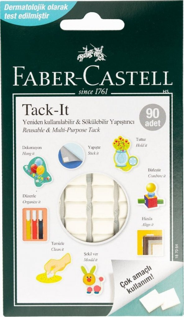 Faber Castell Tack-it Hamur Yapıştırıcı Karışık Renk 50 Gr 90 Ad. - Resim 5