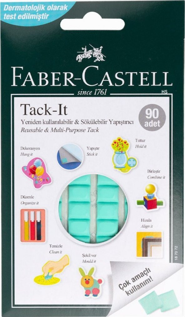 Faber Castell Tack-it Hamur Yapıştırıcı Karışık Renk 50 Gr 90 Ad. - Resim 6