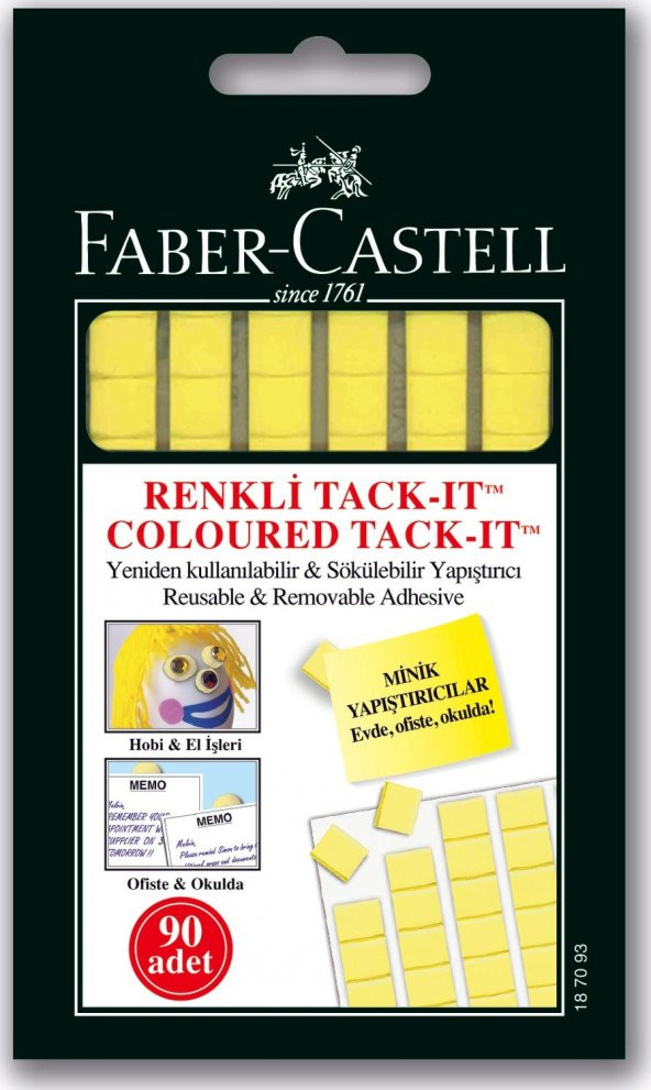 Faber Castell Tack-it Hamur Yapıştırıcı Karışık Renk 50 Gr 90 Ad. - Resim 7