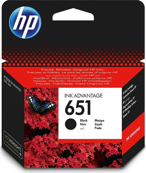 Hp 651 Siyah Mürekkep Kartuşu C2P10Ae 5575