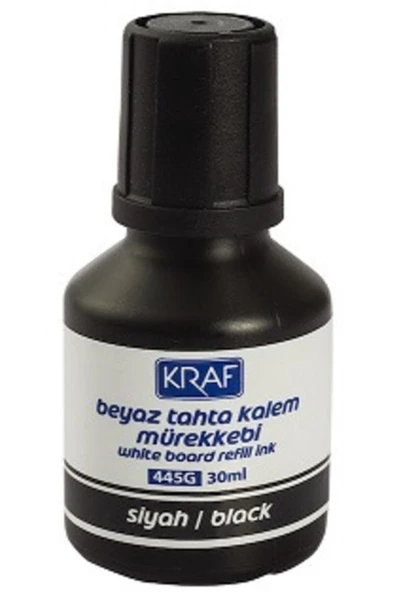 Kraf Beyaz Tahta Kalem Mürekkebi 3lü Set Siyah/Kırmızı/Mavi 30ml - Resim 2