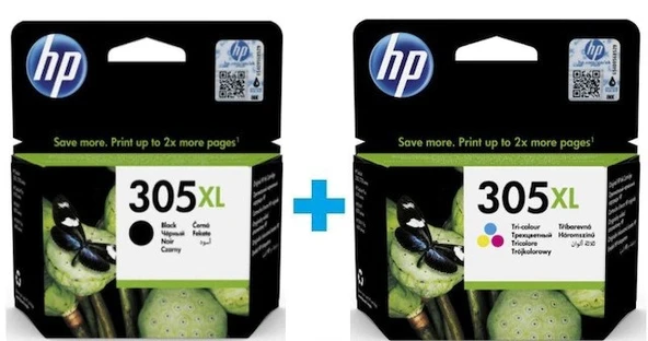 Hp 305Xl Siyah Ve Renkli 2Li Set Kartuş 4120 - 2