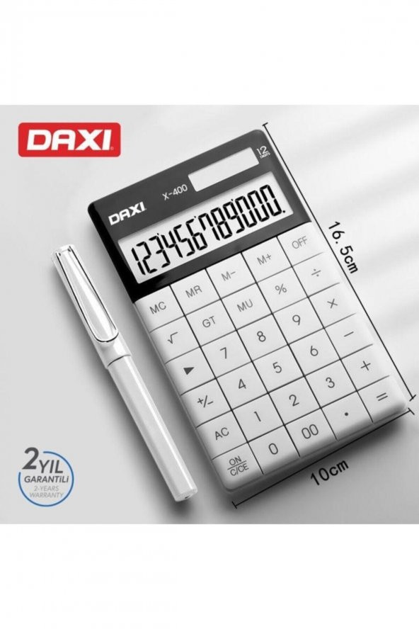 Daxi X-400 12 Haneli Hesap Makinesi Beyaz - 2