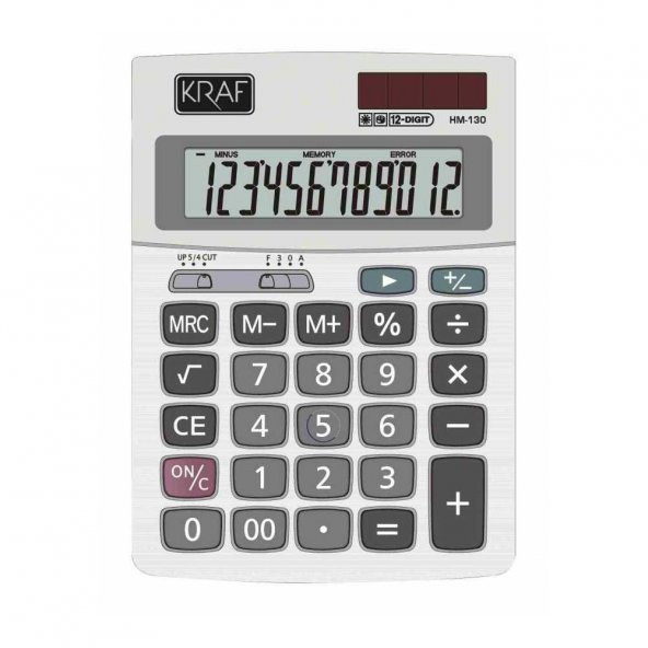 Kraf HM-130 Masaüstü 12 Hane Hesap Makinesi ürün görseli
