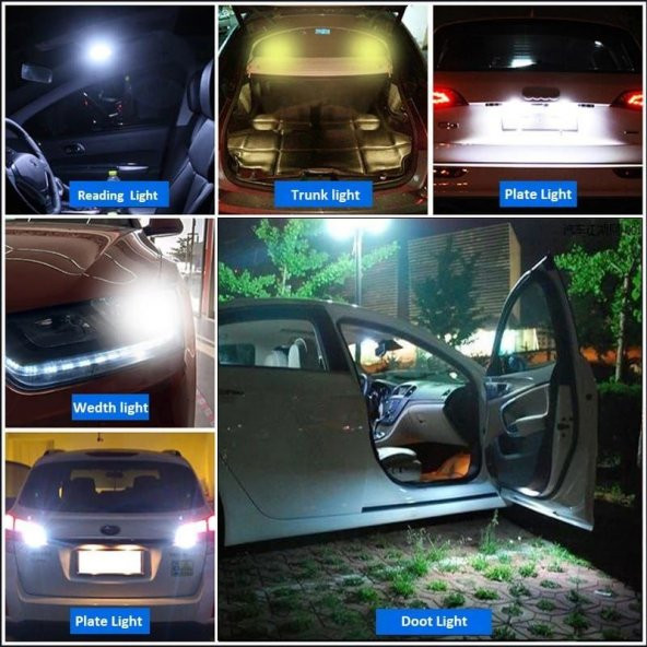 Beyaz Renk 24 Ledli 2 Adet T10 Dipsiz Led Ampul Park Ampulü Yüksek Işık Güçlü CANBUSLÜ - 2