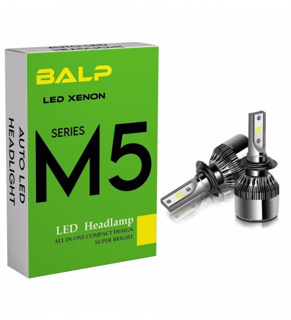 BALP M5 Led Zenon H7 Led Xenon 40w 9600lm 6500k Far Ampülü Led Zenon Şimşek Etkili