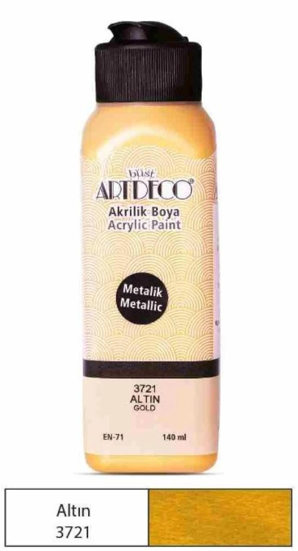 ARTDECO METALİK AKRİLİK BOYA 140 ML ALTIN Y-071R-3721