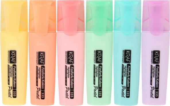 Kraf Fosforlu Kalem Pastel 6lı ürün görseli