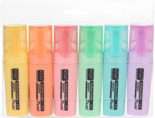 Kraf Fosforlu Kalem Pastel 6lı - Resim 3