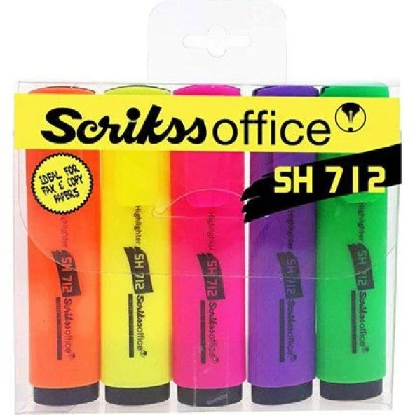 Scrikss SH712 Fosforlu Kalem 5li ürün görseli 1
