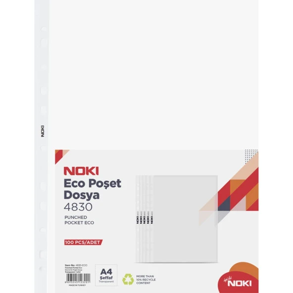 NOKİ POŞET DOSYA ECO 100LÜ 4830