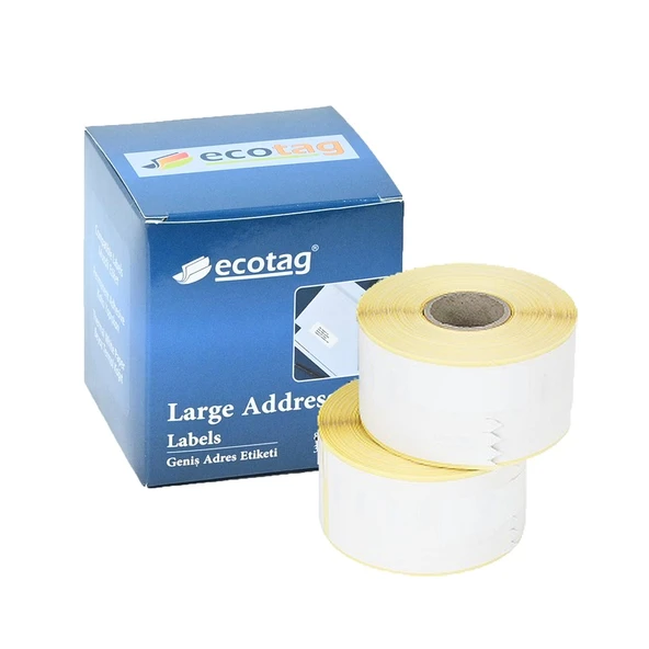 Dymo Muadil Geniş Adres Etiketi Orta 520 Adet Lw-450 Uyumlu 89 x 36 MM