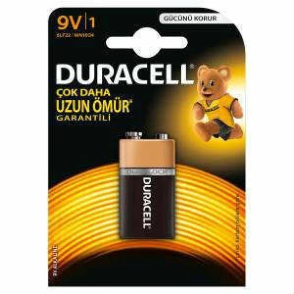 Duracell 6LF22/MN1604 Alkalin 9V Pil