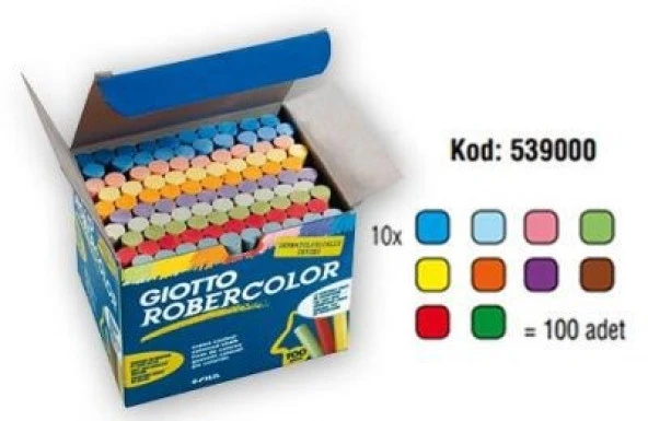 GİOTTO ROBERCOLOR TEBEŞİR RENKLİ 100LÜ KUTU ÜCRETSİZ KARGO - Resim 2