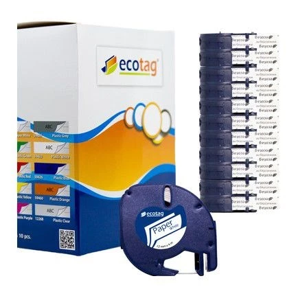 Dymo Letratag Muadil Kağıt Şerit Etiket Beyaz 10lu Paket