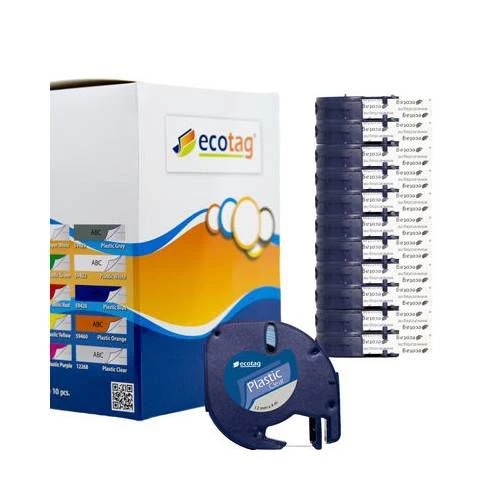 Dymo Letratag Muadil Plastik Şerit Etiket Şeffaf 10lu Paket