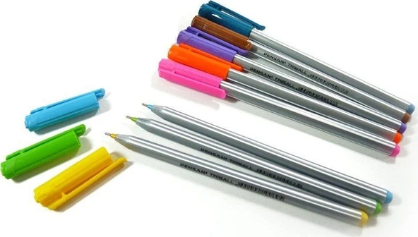 PENSAN TÜKENMEZ TRIBALL 1MM RENKLİ 8Lİ KALEM - Resim 2