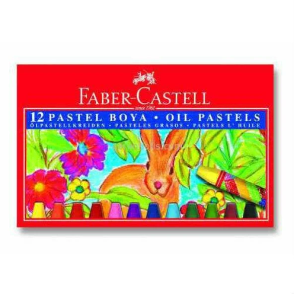 FABER CASTELL KURU SULU PASTEL KEÇELİ 12 RENK 6 PARÇA BOYA SETİ - Resim 5