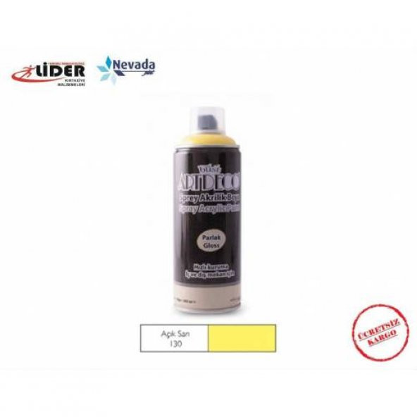 ARTDECO AKRİLİK SPREY BOYA 400 ML AÇIK SARI Y-400-130