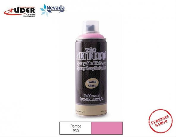 ARTDECO AKRİLİK SPREY BOYA 400 ML NEON PEMBE Y-400-930