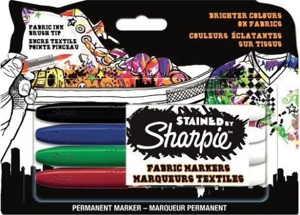 Sharpie Stained Tekstil Markör 4lü Blister - S0962141
