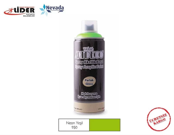 ARTDECO AKRİLİK SPREY BOYA 400 ML NEON YEŞİL Y-400-950