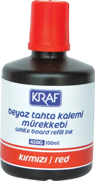 BEYAZ TAHTA KALEMİ MÜREKKEBİ KIRMIZI 100 ML 450G