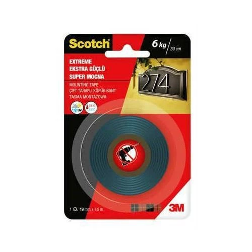 3M SCOTCH 4002 EKSTRA GÜÇLÜ ÇİFT TARAFLI KÖPÜK BANT 19 MM X 1,5 M