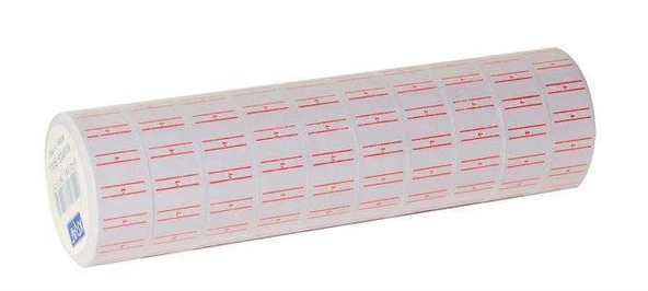 KRAF MOTEX FİYAT ETİKETİ BEYAZ ÇİZGİLİ 12 X 21MM ÜCRETSİZ KARGO ürün görseli