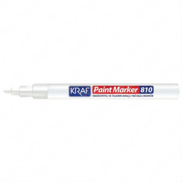KRAF 810 PAİNT MARKER - ÇOK AMAÇLI YAĞ BAZLI MARKÖR BEYAZ RENK ürün görseli 1