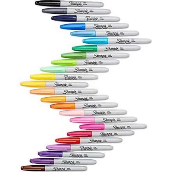 Sharpie Fine Permanent Markör 24lü Karışık Renk Ücretsiz Kargo - Resim 2