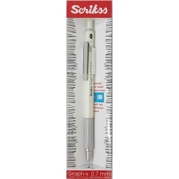 Scrikss Graph x Versatil Kalem Metal 0.7 MM Beyaz - 2