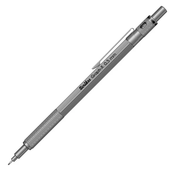 Scrikss Graph X Versatil Kalem Metal 0.5 MM Koyu Gri (Kurşun Gri)