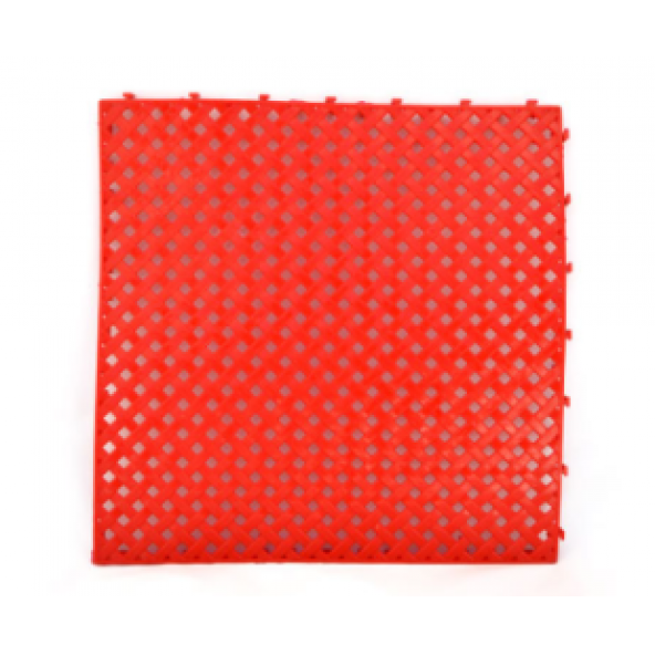 ASIMOĞLU Plastik Geçmeli Kırmızı Yer Karosu 33x33 Cm 9 ADET