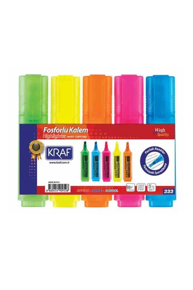 FOSFORLU KALEM KRAF 333 - 5Lİ SET