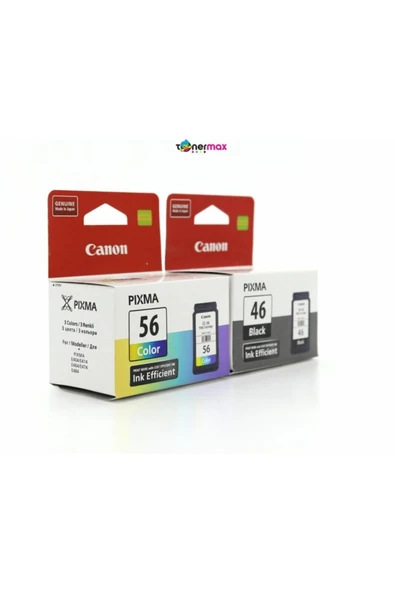 Canon Pg 46 Siyah Kartuş Ve Canon Cl 56 Renkli Kartuş - Resim 3