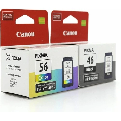 Canon Pg 46 Siyah Kartuş Ve Canon Cl 56 Renkli Kartuş
