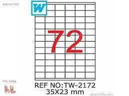 Tanex Tw-2172 Laser Etiket - 35 X 23 MM . - 1