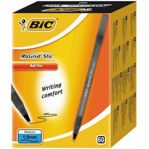 Bic Round Stic Tükenmez Kalem Siyah- Mavi-Kırmızı- 60Lı Paket - 3